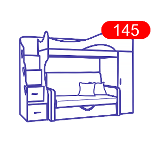 Кровати-чердаки с диваном внизу